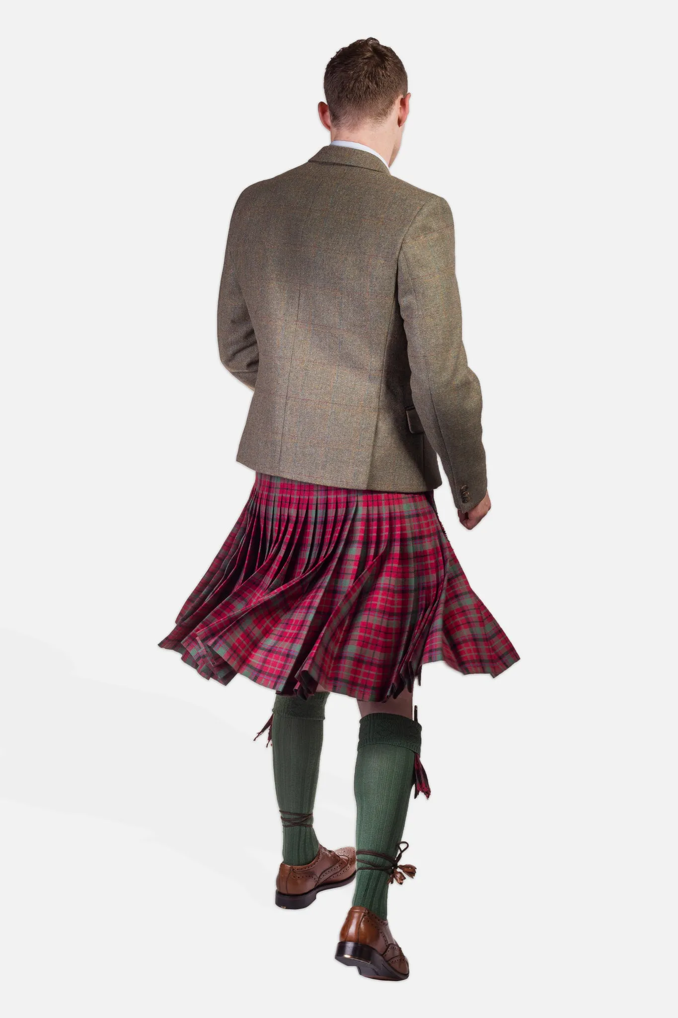 Red Nicolson Muted / Lovat Nicolson Tweed Kilt Hire Outfit