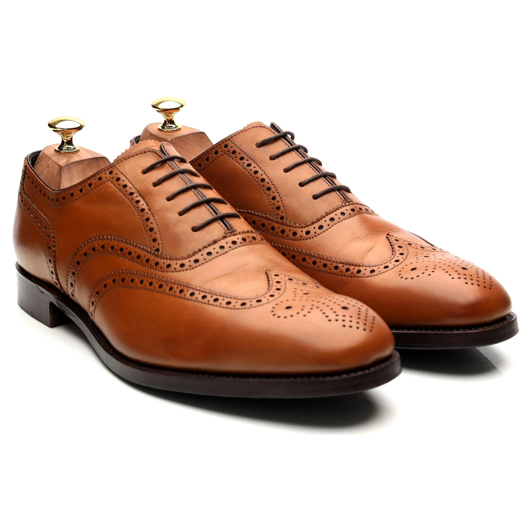 'Richmond' Tan Brown Leather Brogues UK 10 G