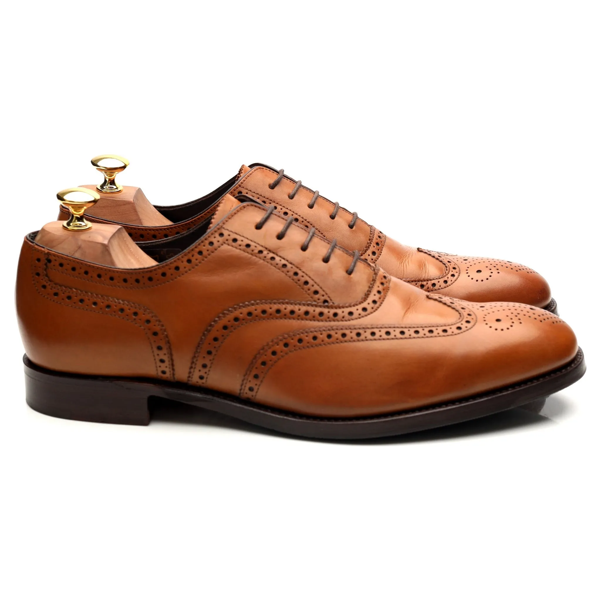 'Richmond' Tan Brown Leather Brogues UK 10 G