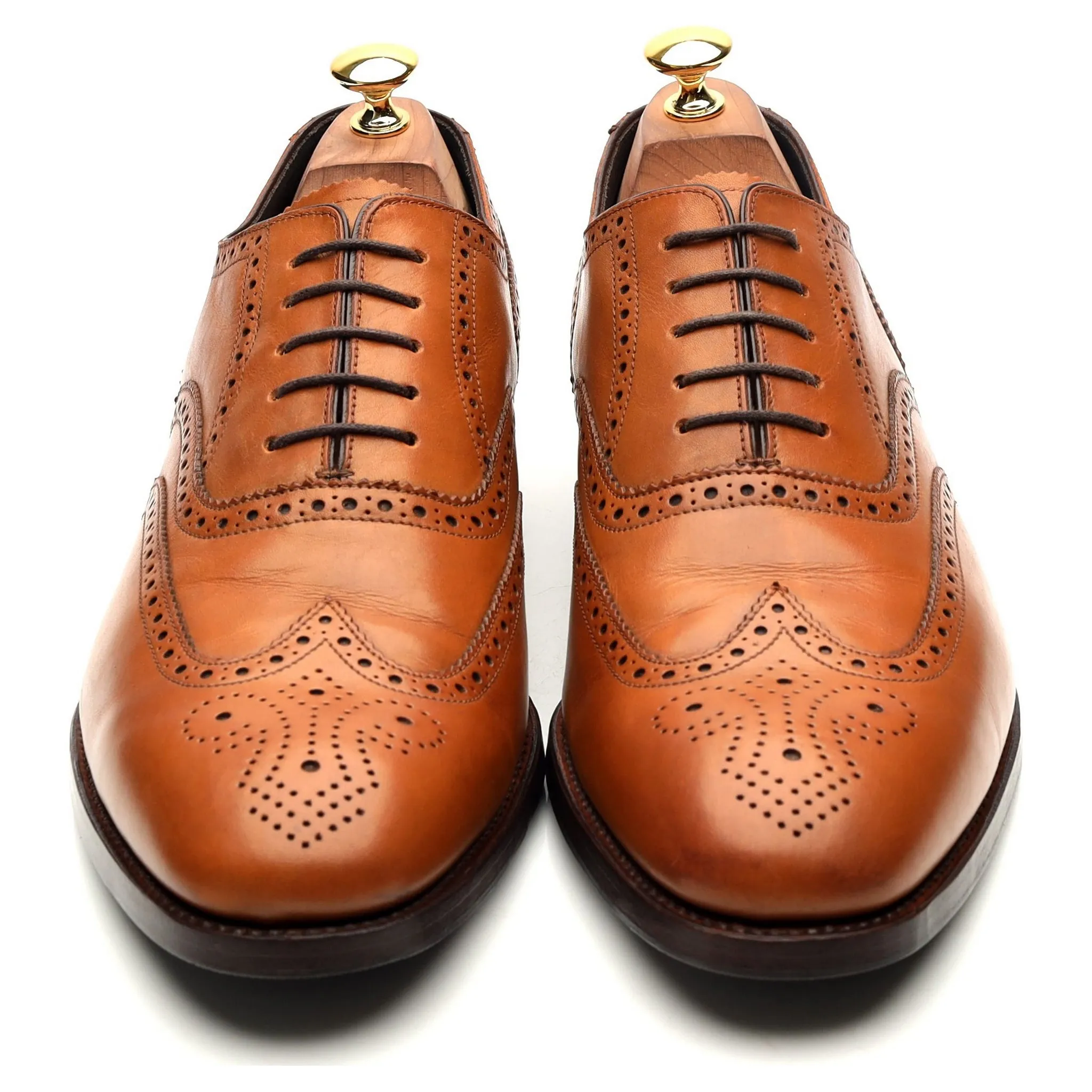 'Richmond' Tan Brown Leather Brogues UK 10 G