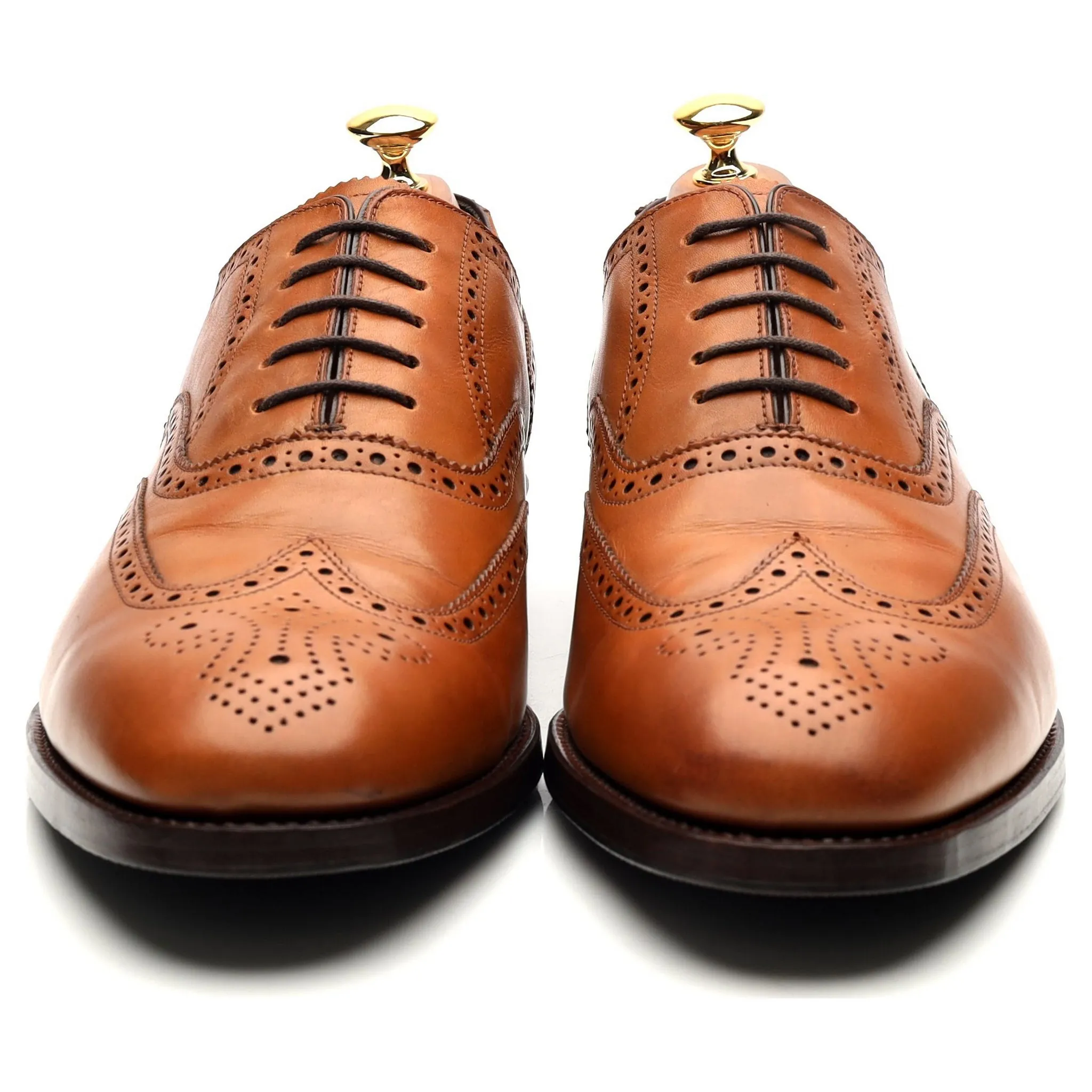 'Richmond' Tan Brown Leather Brogues UK 10 G