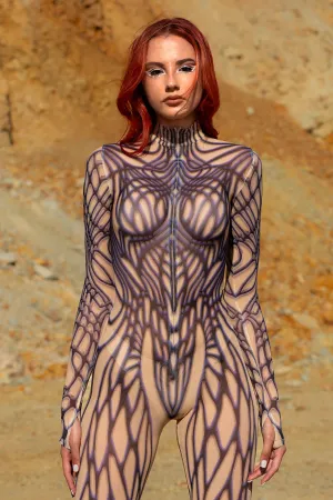 Sapphire Bone Mesh Costume