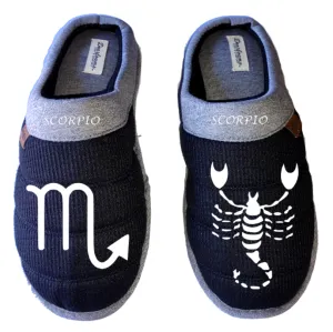 Scorpio Zodiac sign Astrology horoscope DF by DEARFOAMS Men's Slippers / House Shoes slides dad father husband gift