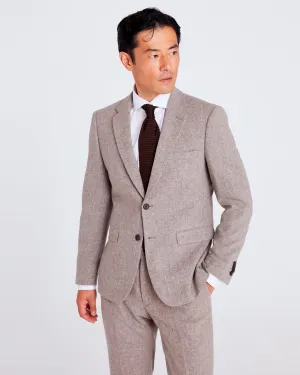 Slim Fit Stone Donegal Tweed Suit