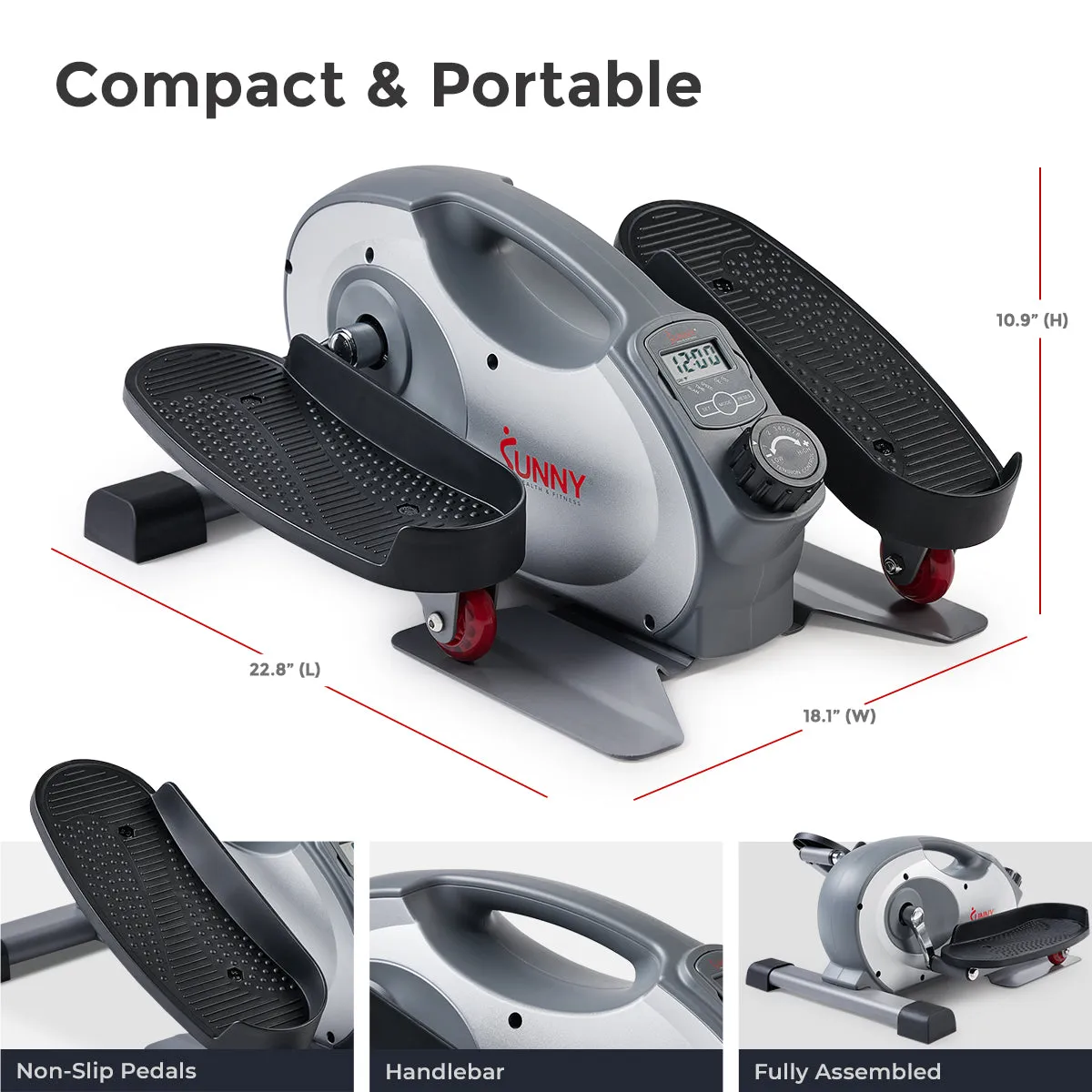 Smart Under Desk Mini Elliptical Exercise Trainer