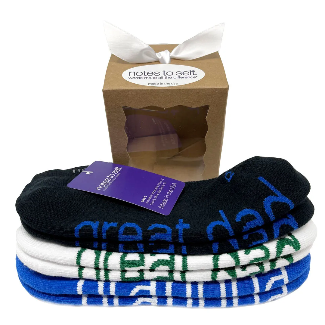 Socks in a Box for grandpa - 3-pair gift set