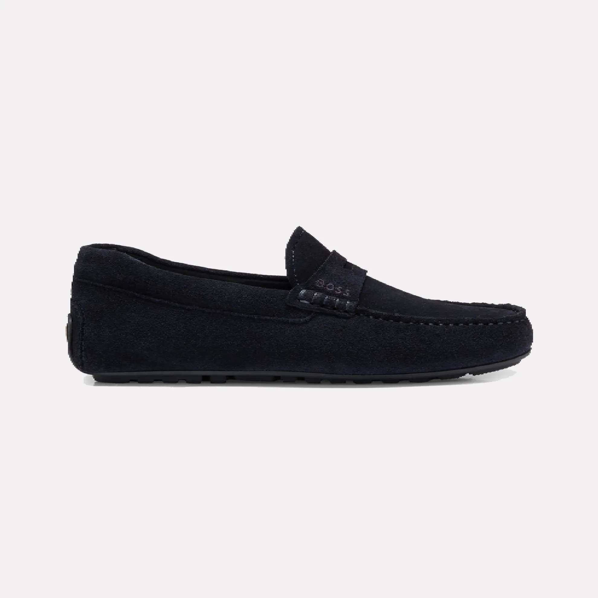 Soft Cowskin Leather BOSS "Noel" Moccasin / Dark Blue