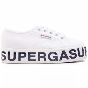 Superga scarpa sneakers con zeppa da donna Cotw Outsole Lettering 2790 S00FJ80-901 bianco