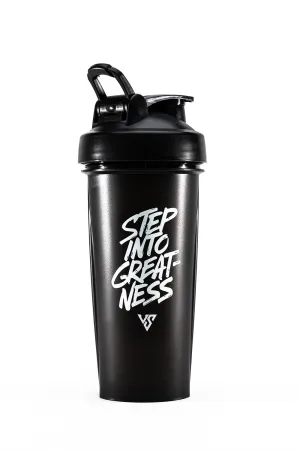 V SHRED "STEP INTO GREATNESS" LIMITED EDITION 20oz BLACK SHAKER BOTTLE