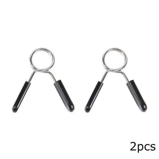 Weight Lifting Bar Dumbbell Lock Clamp Spring Collar Clips