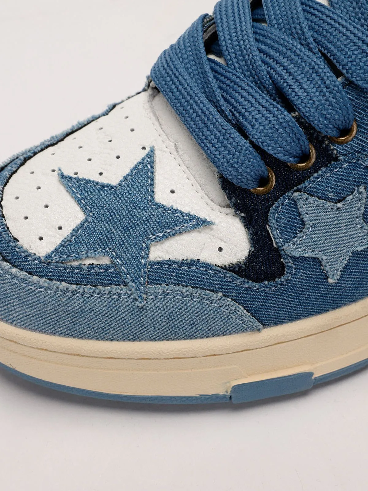 WLS StarryGlide  Stars Casual All-Match Denim Skate Shoes