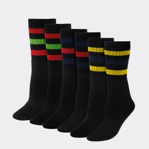 Women's 16" Striped Tube Socks - (6-Pair)