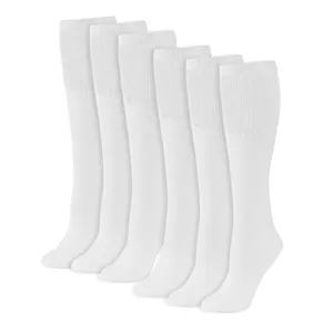 Women's  21"  Solid Tube Socks  -  (6-Pair)