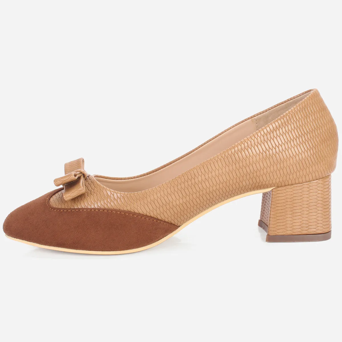 Womens "SKARLET" Round Toe Slide In Court Shoes